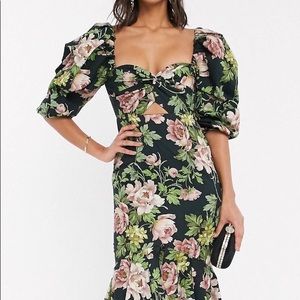 ASOS edition puff sleeve dress in floral print.